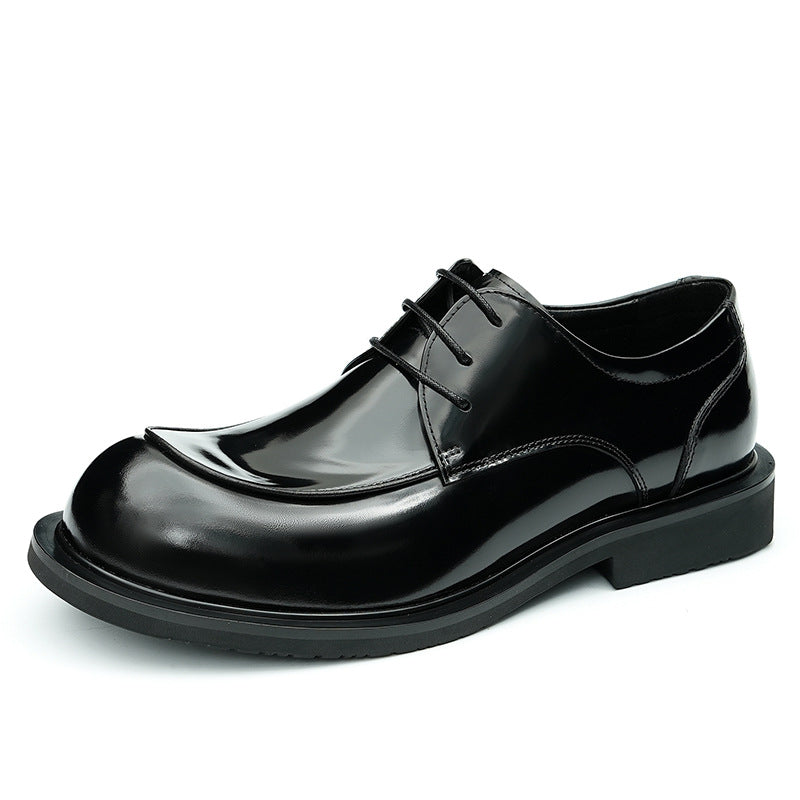 Men's Big Head Derby For Business Formal Wear Leather Shoes