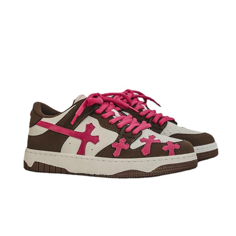 Women's & Men's Barbie Q Cross Heart Autumn Comfortable Sneakers