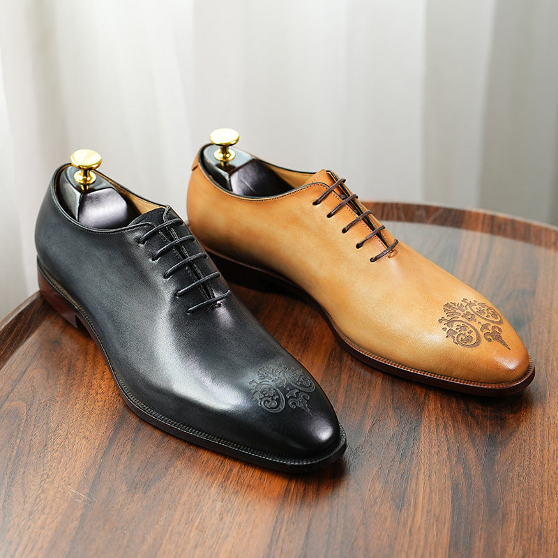 Men's Formal Business Genuine England Style Full Leather Shoes