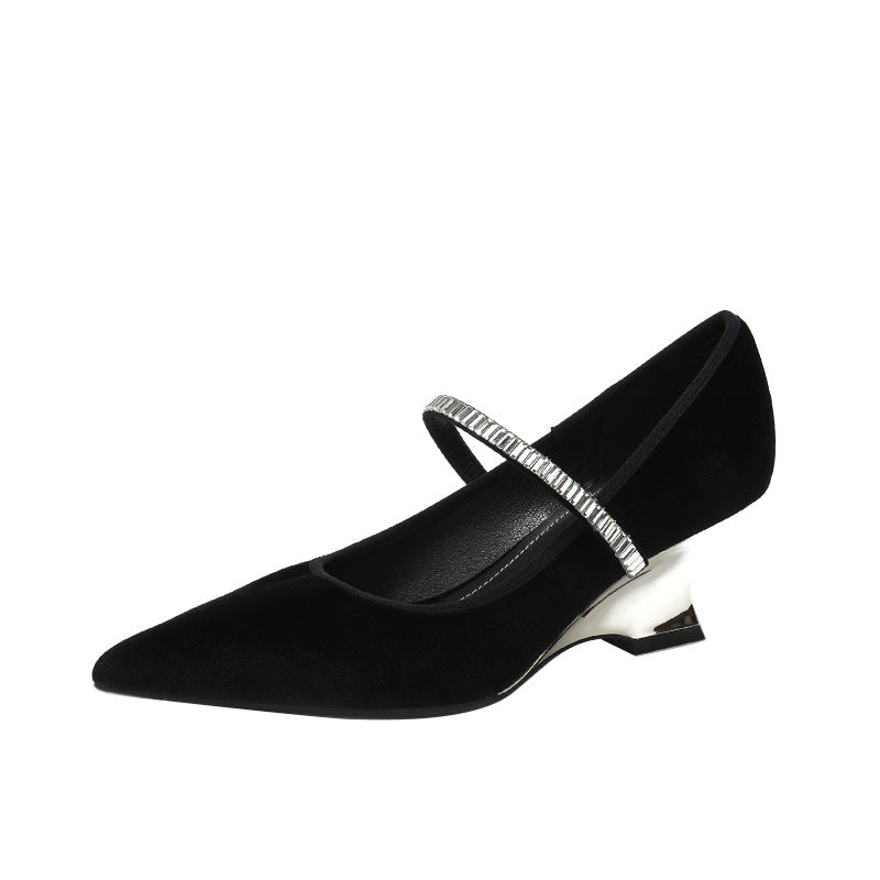 Women's Pointed Toe Strap Mary Jane Banquet Women's Shoes