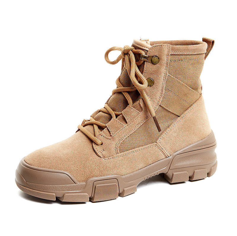 Women's & Men's Martin Autumn Thick-soled Suede Outdoor Climbing Women's Leather Boots