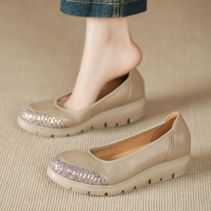 Autumn Low-cut Leisure Pumps Slip-on Style Soft Bottom Comfortable Women's Casual Shoes