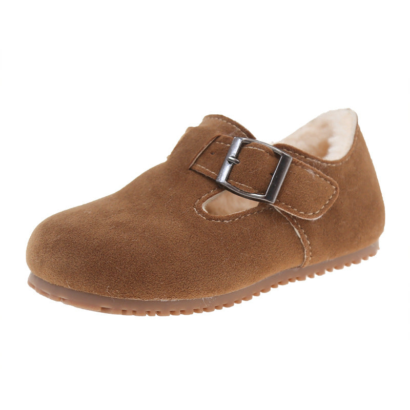 Attractive Winter Fleece-lined Soft Bottom Big Kid's Shoes