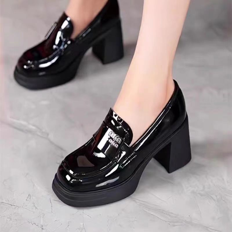 Women's British Slip-on Small High Mary Pumps Soft Women's Fashion Shoes