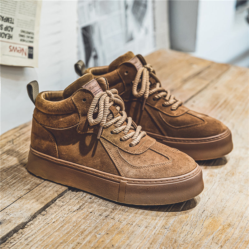 Men's British Style Vintage Sports Short Middle Sneakers