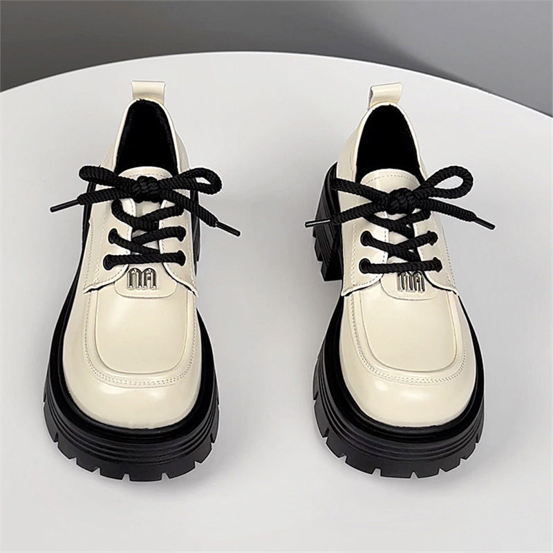 Women's Genuine Platform Spring British Style Small Loafers