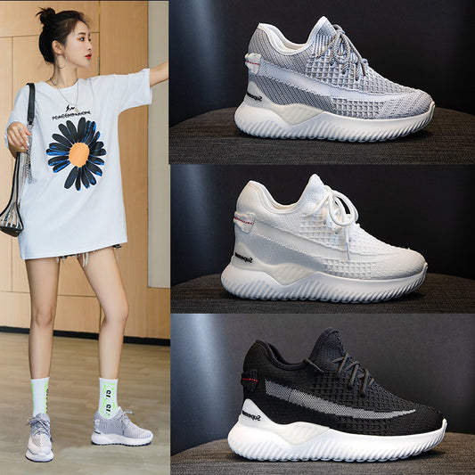 Unique Women's Breathable Height Increasing Insole Women's Casual Shoes