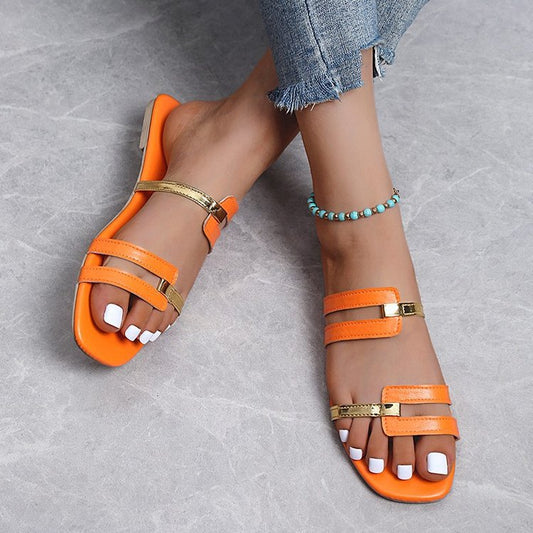 Women's Summer Plus Size Color Matching Fashion Sandals