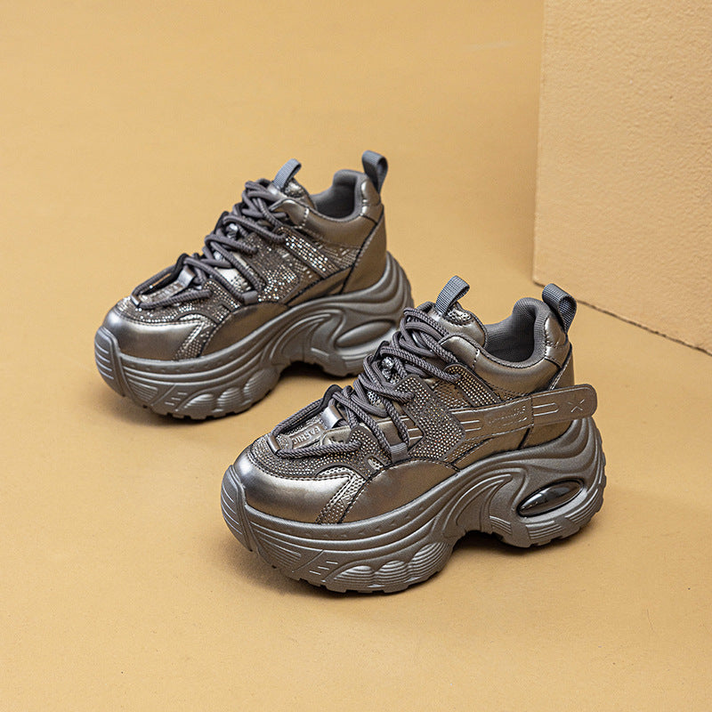 Women's Daddy Autumn Platform Lightweight Height Increasing Men's Shoes