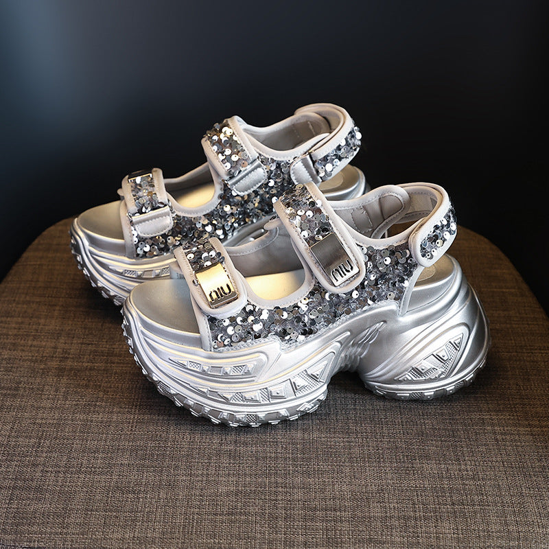 Women's Small Platform Summer Muffin Beach Sandals