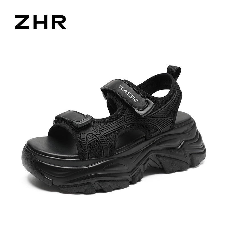 Women's Thick-soled Sports Summer Velcro Beach Breathable Sandals