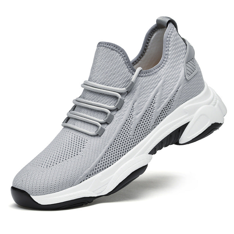 Men's Thick Bottom Height Increasing Insole Flying Men's Sports Shoes