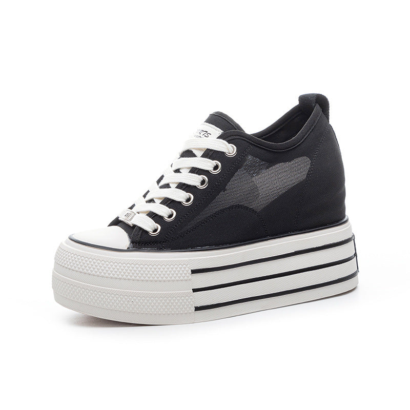 Women's Increasing Insole Platform Mesh Surface Versatile Casual Shoes