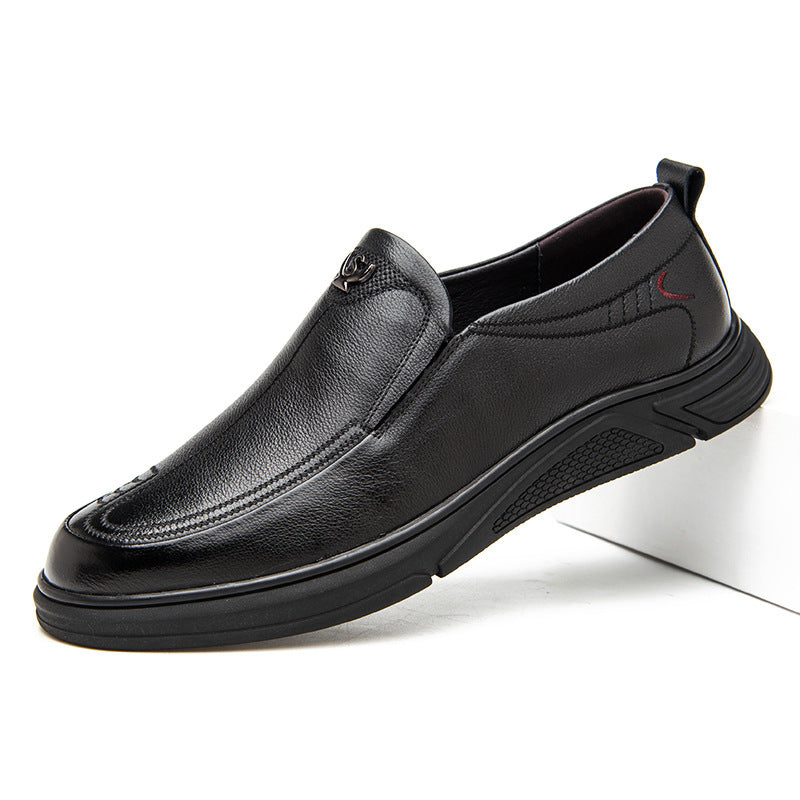 Men's Slouchy Business Genuine Breathable Dad Leather Shoes