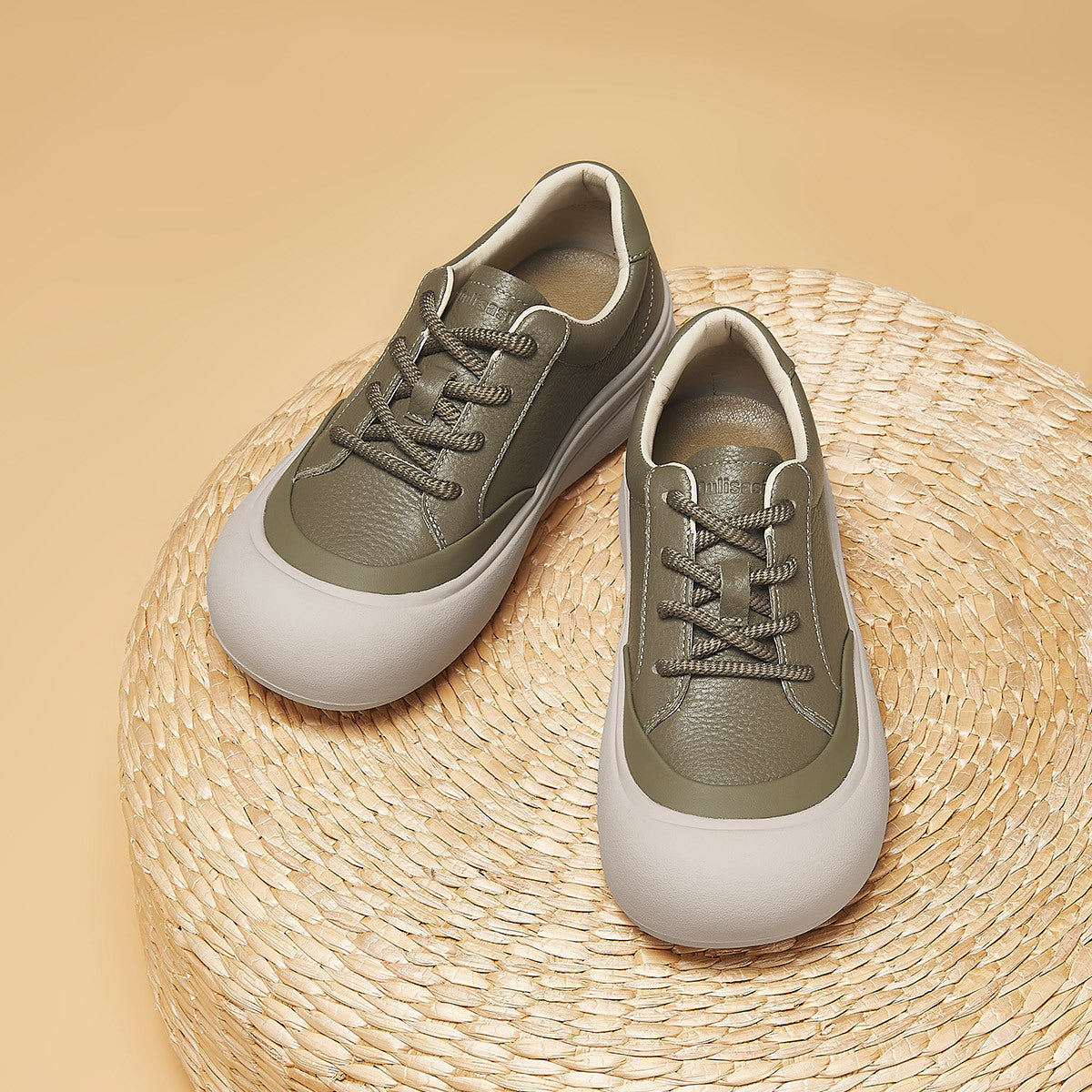 Women's Sports White For Fashion Round Head Thick Bottom Height Increasing Women's Casual Shoes