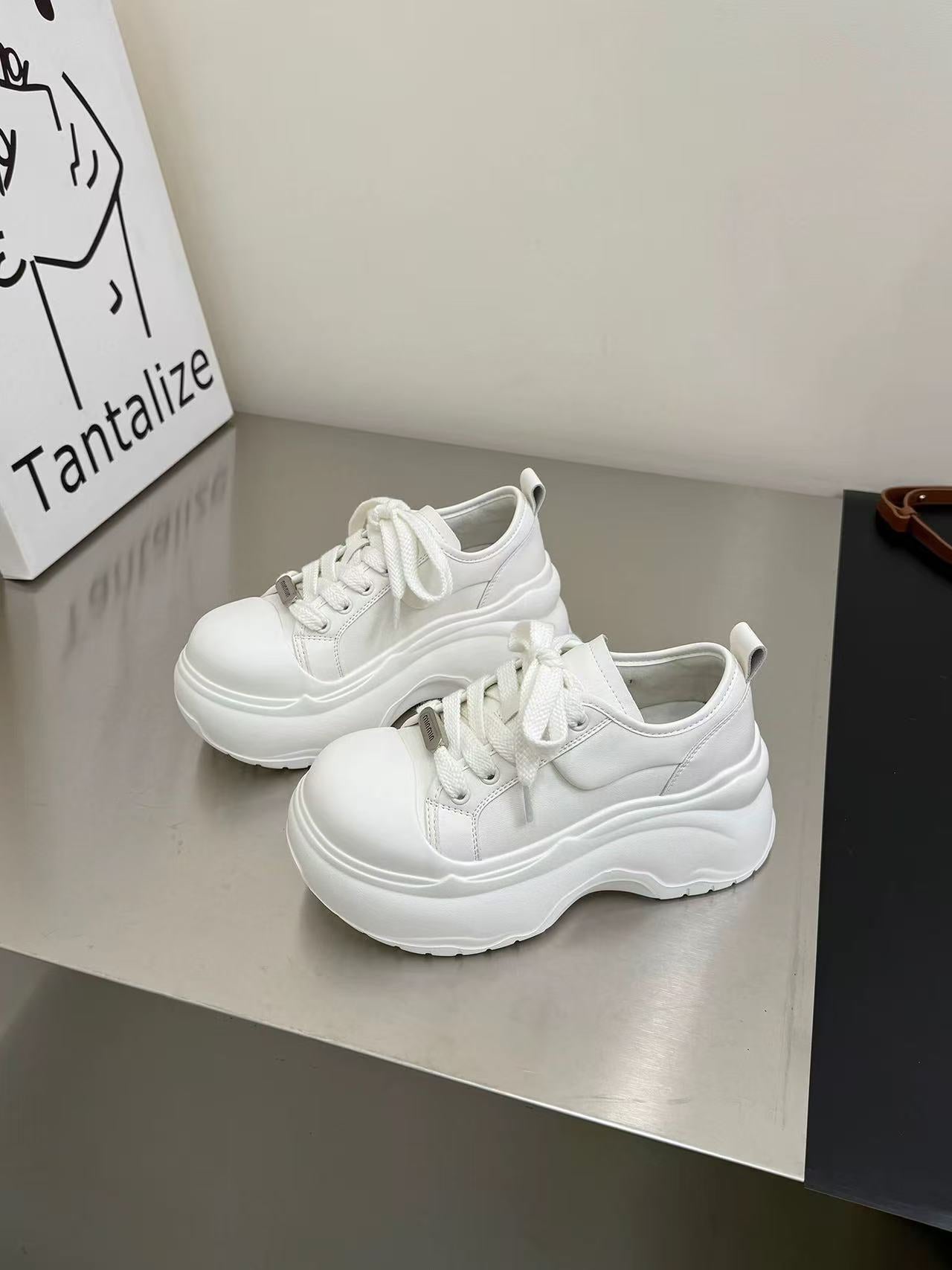 Women's Bread Sports Big Toe Platform Muffin Elevator Spring Women's Casual Shoes