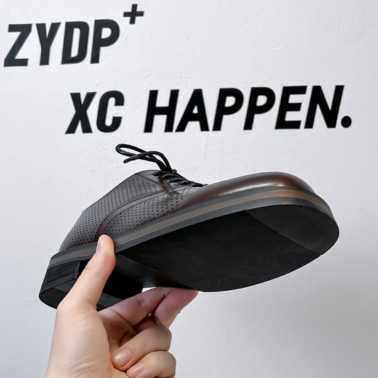 Thick Bottom Fashion British Formal Wear Commuter Leather Shoes
