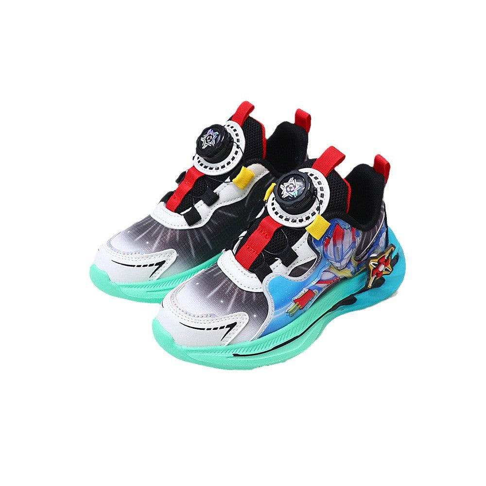 Children's Autumn Rotating Button Surface Single-layer Light Kid's Sneakers