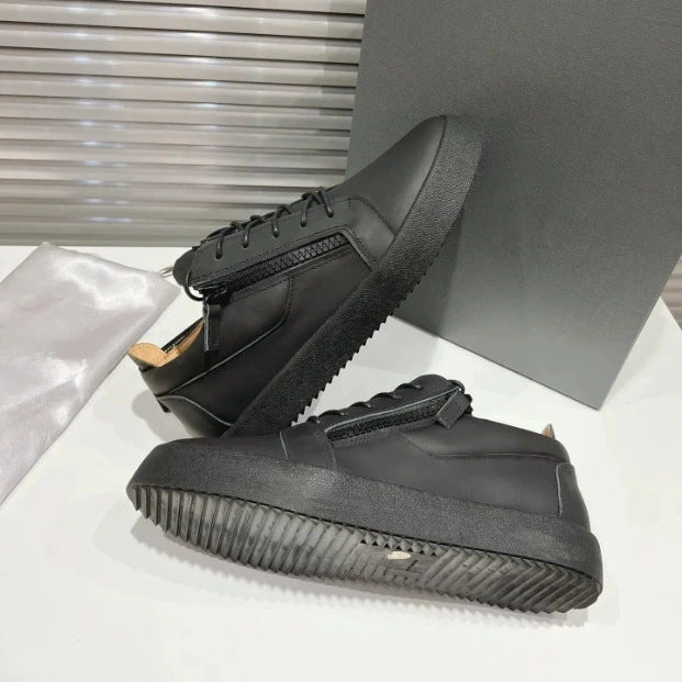 Women's Sports Trendy Double Zipper Design Round Women's Casual Shoes