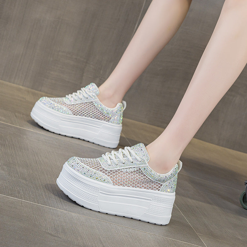 Women's Hot Rhinestone White Summer Versatile Women's Casual Shoes