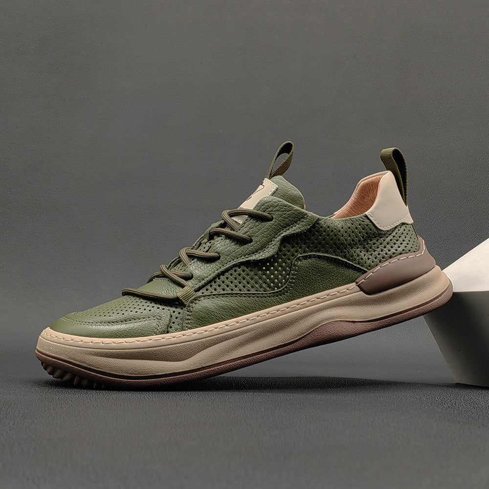 Men's Hollow Out Breathable Head Tilt Clown Men's Board Shoes