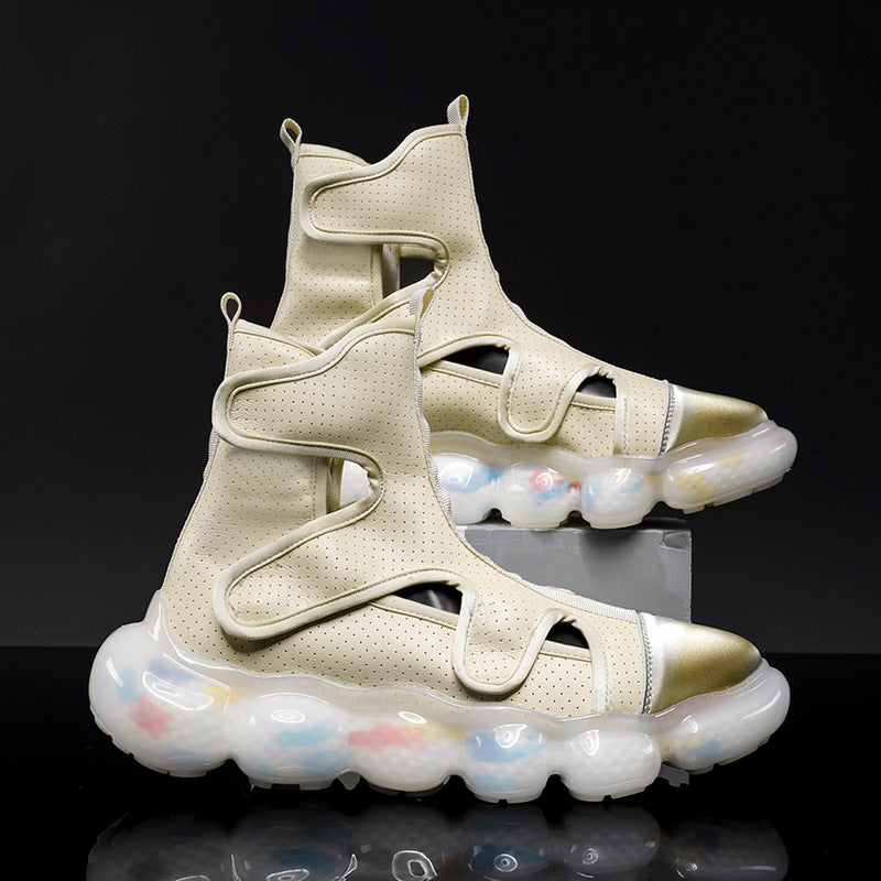 Men's Cushion Summer Popcorn Breathable Hollow Slip-on Casual Shoes