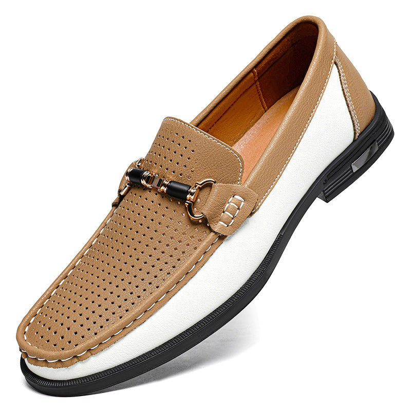 Men's Doug Large Size Korean Style Lazy Leather Shoes