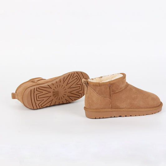 Women's Fur Integrated Winter Warm Short Thickened Snow Boots