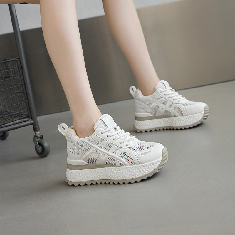 Women's Platform Dad Summer Light Luxury Breathable Sneakers