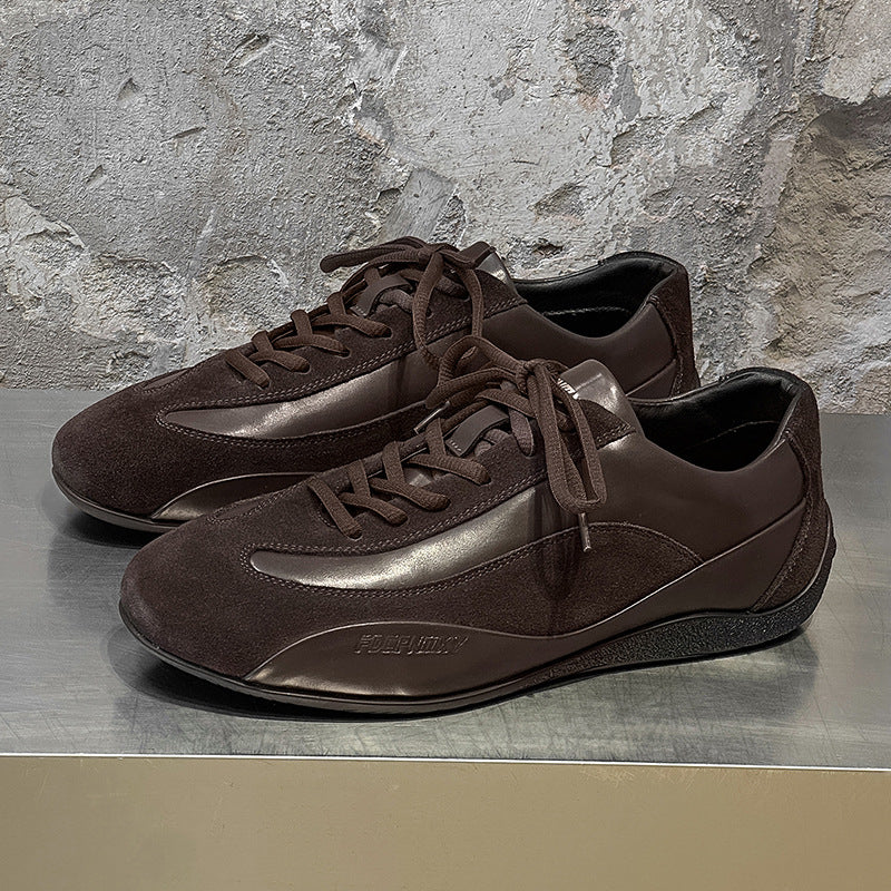 Men's Stitching Daily Sports Lightweight Breathable Brown Men's Shoes