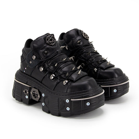 Tank Bottom Metal Spanish Platform Dark Women's Sports Shoes