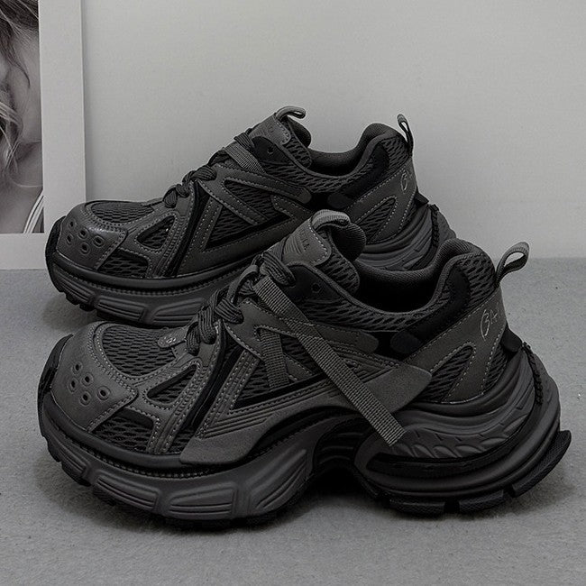 Women's Cowhide Version Authentic Clunky Veet Padded Thick Women's Sports Shoes