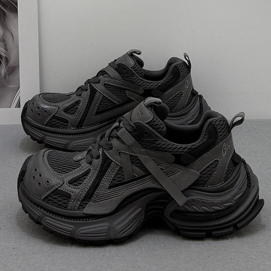 Women's Cowhide Version Authentic Clunky Veet Padded Thick Women's Sports Shoes