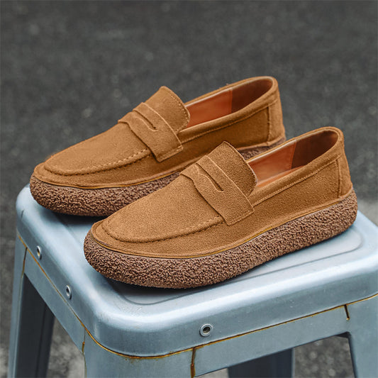 Retro Suede Spring Fashionable Green Comfortable Casual Shoes