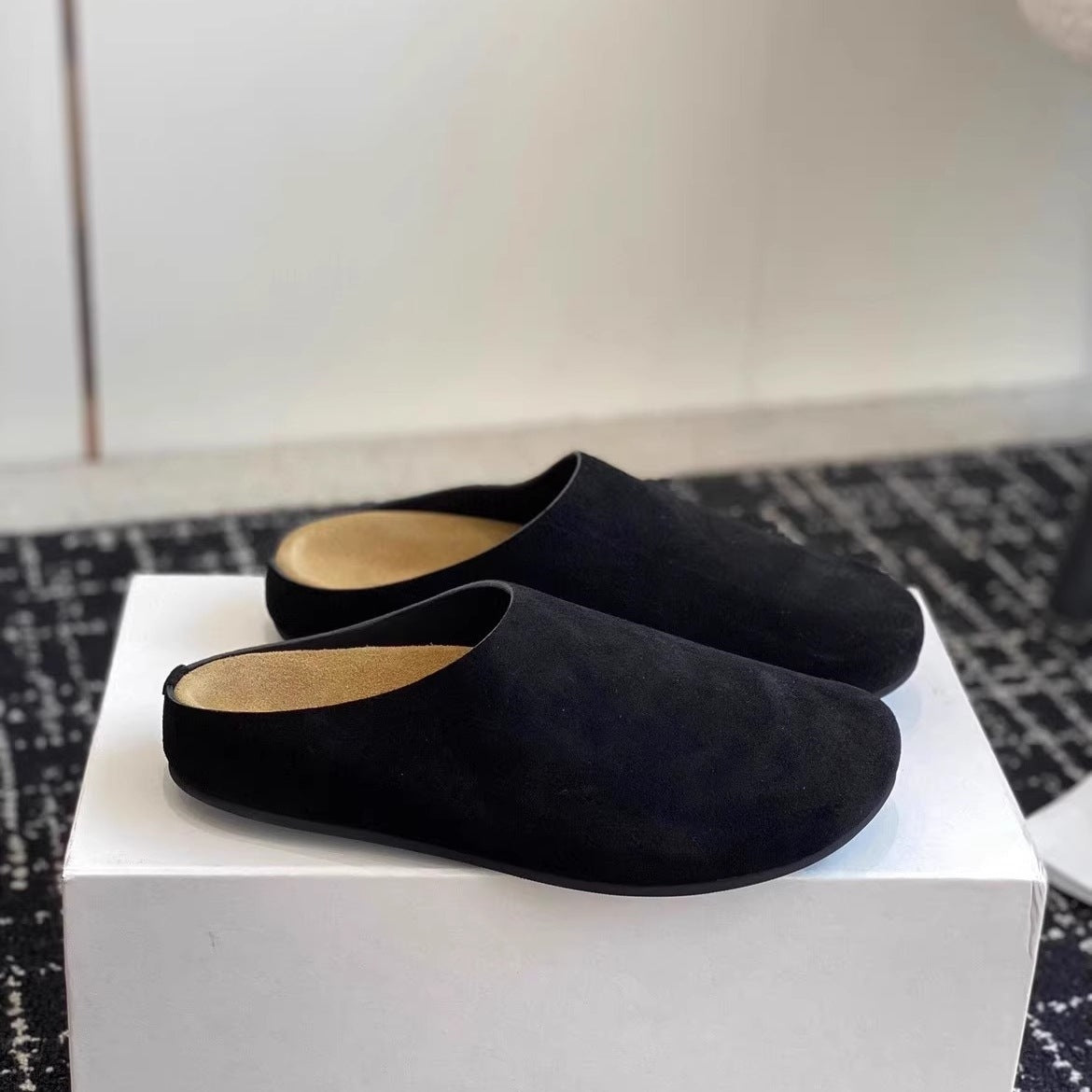 Women's & Men's Dynamic Waterproof Mulberry Slope Idle Style Full Cowhide Outerwear For Slippers