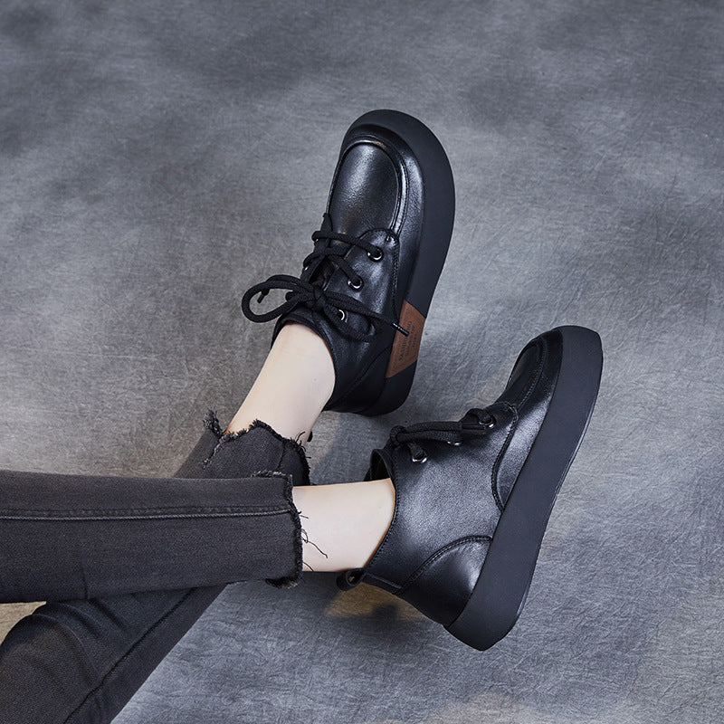 Women's Booties Flat Retro Round Head Female Boots