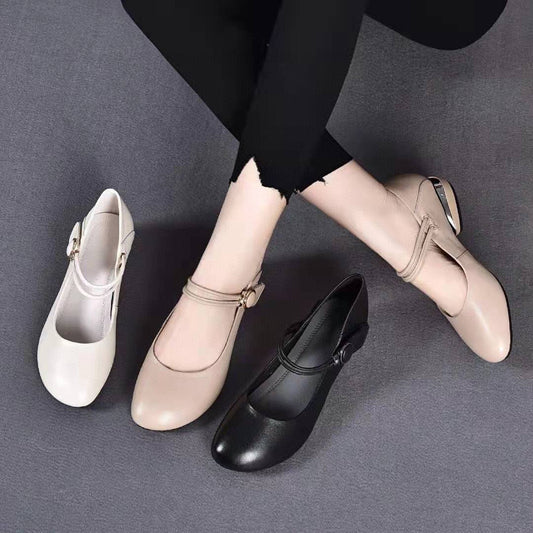 Women's & Men's Flats Round Toe Buckle Mary Jane Casual Shoes