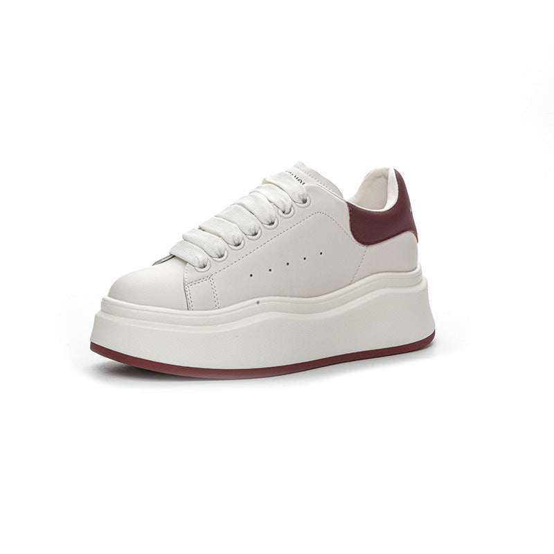Women's Wave Bottom White Autumn Thick Simple Women's Casual Shoes
