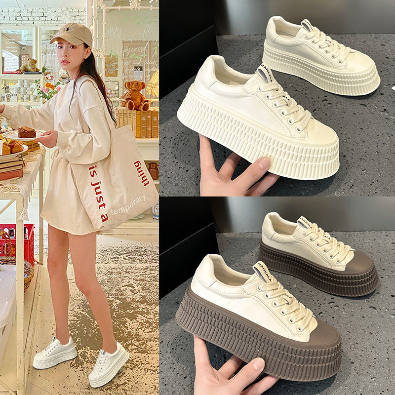 Women's Muffin Biscuit Shape Best-selling White Spring Breathable Women's Casual Shoes