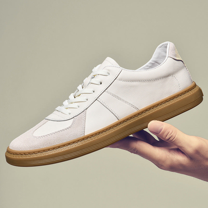 Men's First Layer Cowhide White Beef Tendon Outsole Soft Bottom Men's Board Shoes