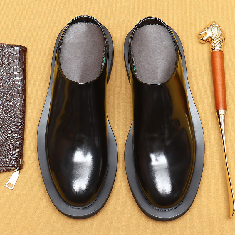 Men's Platform Genuine Shiny Patent Korean Fashion Sandals