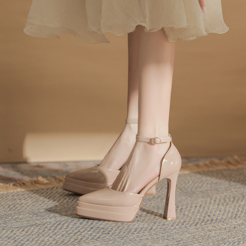 Women's Thick Hollow Waterproof Platform Super High Women's Fashion Shoes