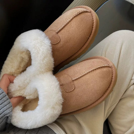 Women's Fur Integrated Thickened Warm Slugged Bottom Boots