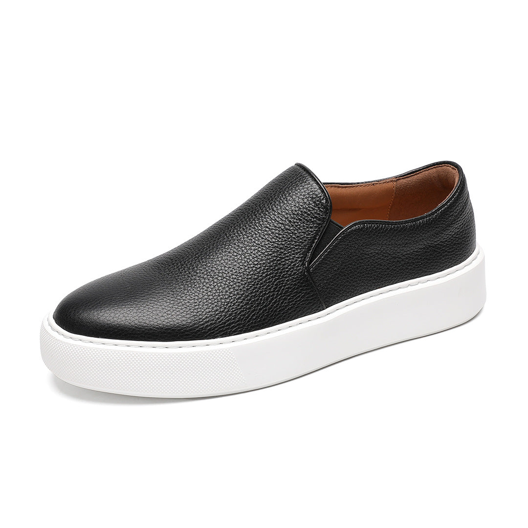 Men's White Breathable Fashion Versatile Slip-on Board Trendy Driving Loafers