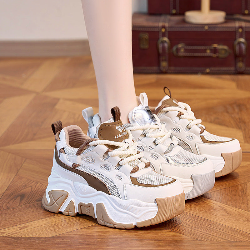 Women's Thick-soled Heightened Daddy Summer Trendy Muffin Sneakers