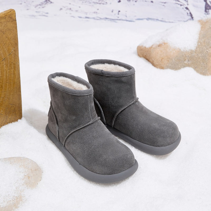 Women's Increasing Insole Fleece-lined Thickened Fur Integrated Small Potatoes Length Thermal Boots