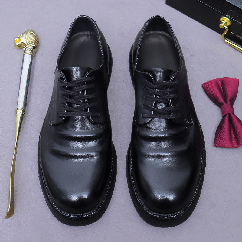Men's Sole Light Luxury Horse Handmade Good Year British Leather Shoes