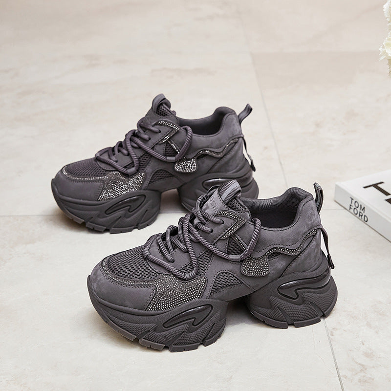 Women's Dad Female Platform Height Increasing Insole Sneakers