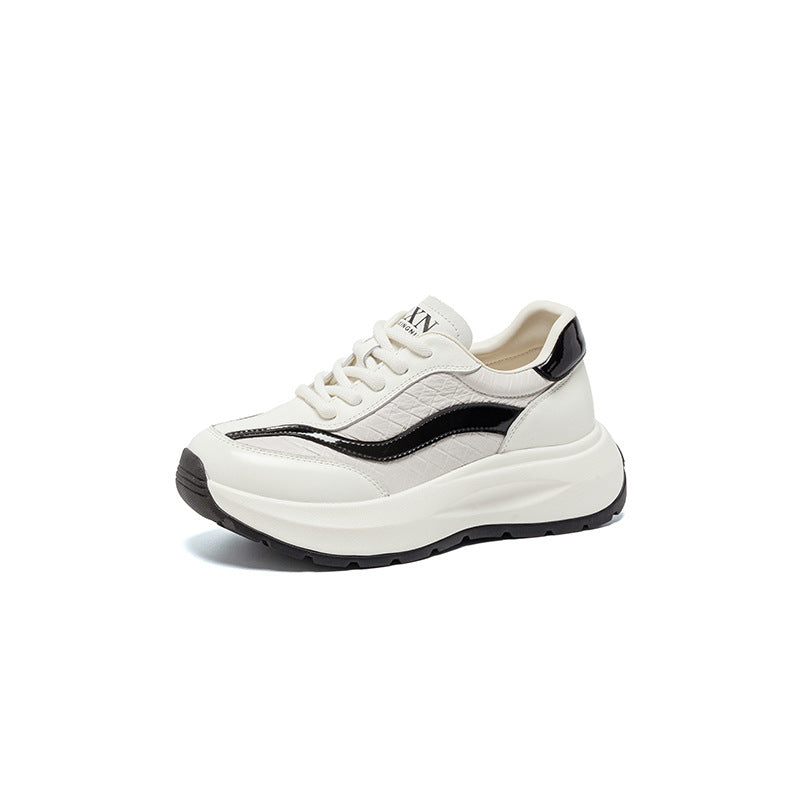Women's Breathable Elevator Wild Soft Bottom White Men's Shoes