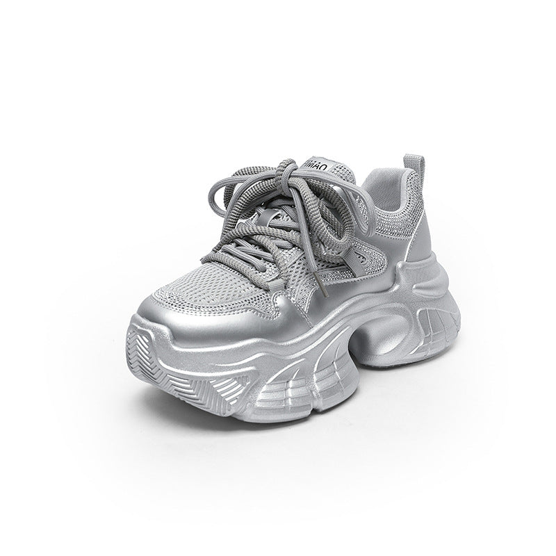 Women's Thick Bottom Dad Spring Height Increasing Sneakers